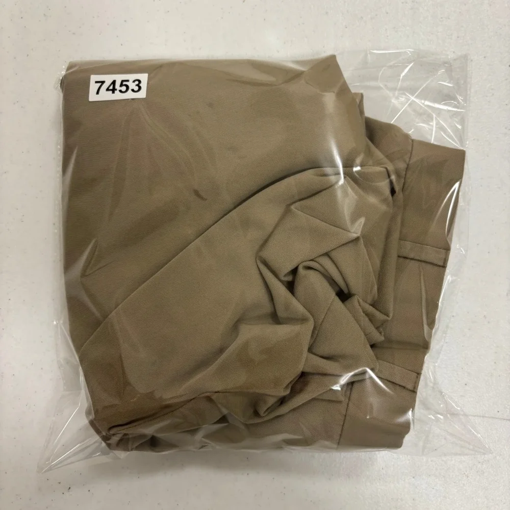 Brooks Brothers 346 Mens Tan 100% Wool Pleated Cuffed Dress Pants 36x27.5